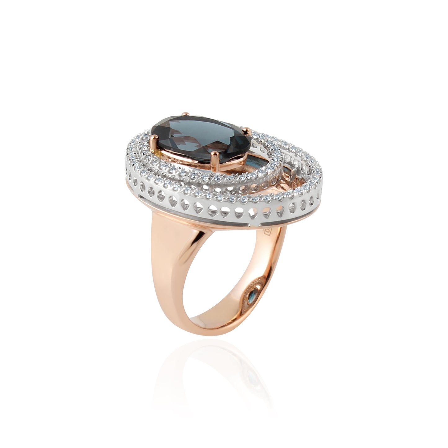 Rose Celeste London Blue Topaz Ring