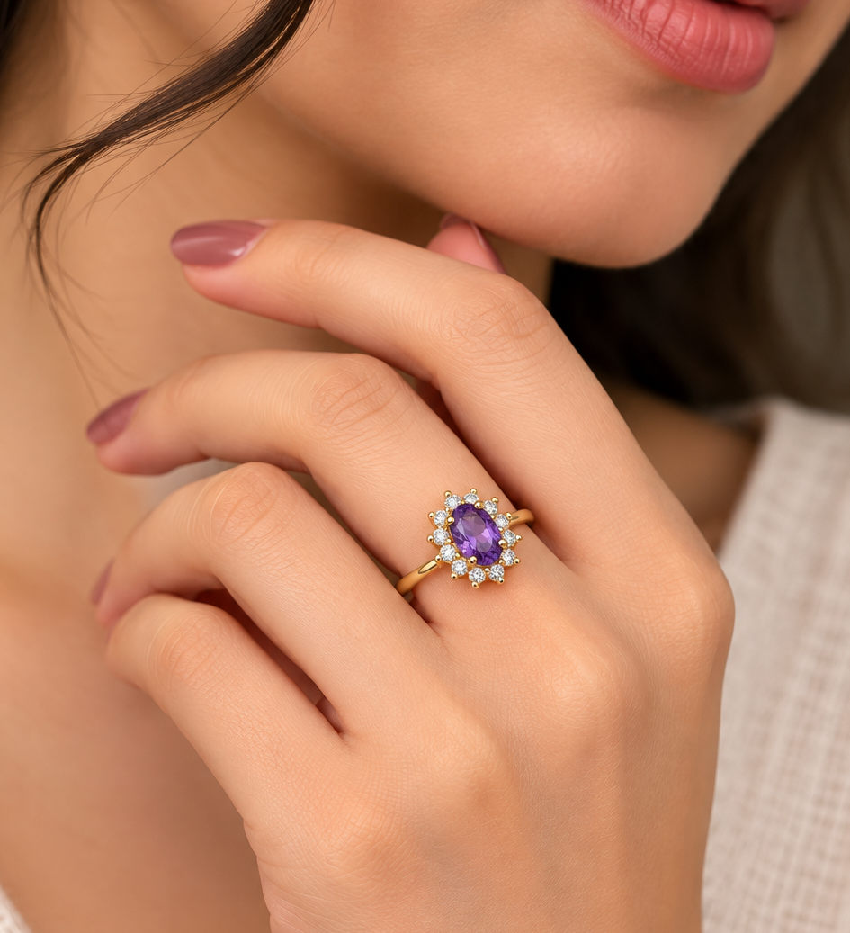 Lavender Crown Ring