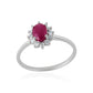 Ardor Ruby & Diamond Ring in White Gold