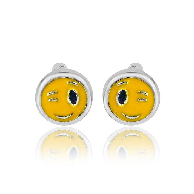 Winking Face Emoij Cufflinks