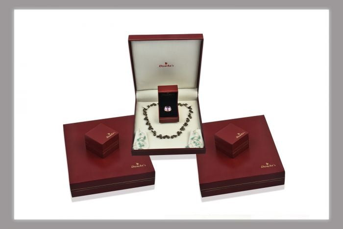 Yellow Gold Polki Diamond and Ruby Stone Wedding Jewellery Necklace Set for Women
